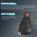 Key Fob Shell Case for Mercedes-Benz 4 Button Black (2010-2015)