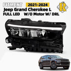 Full LED Headlight for Jeep Grand Cherokee L (2021–2024) Right w/ DRL