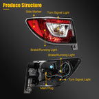 Set of 2 Red Taillights for Chevrolet Traverse (2013–2017)