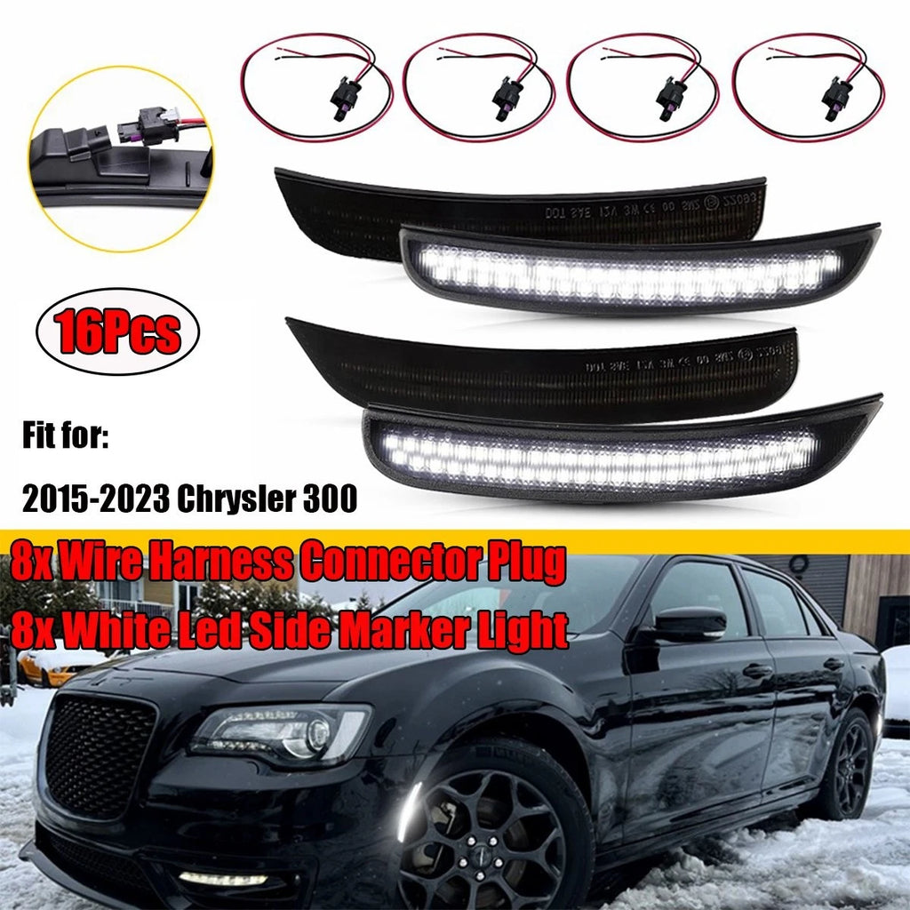 Dynamic Purple Fender Side Marker Light Lamp + Harness for Dodge Charger (2015–2022)