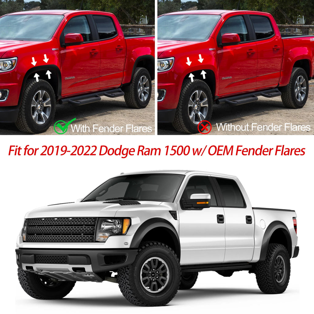 Splash Mud Guards Set for Ram 1500 (2019-2024) (Front/Rear 4PCS)