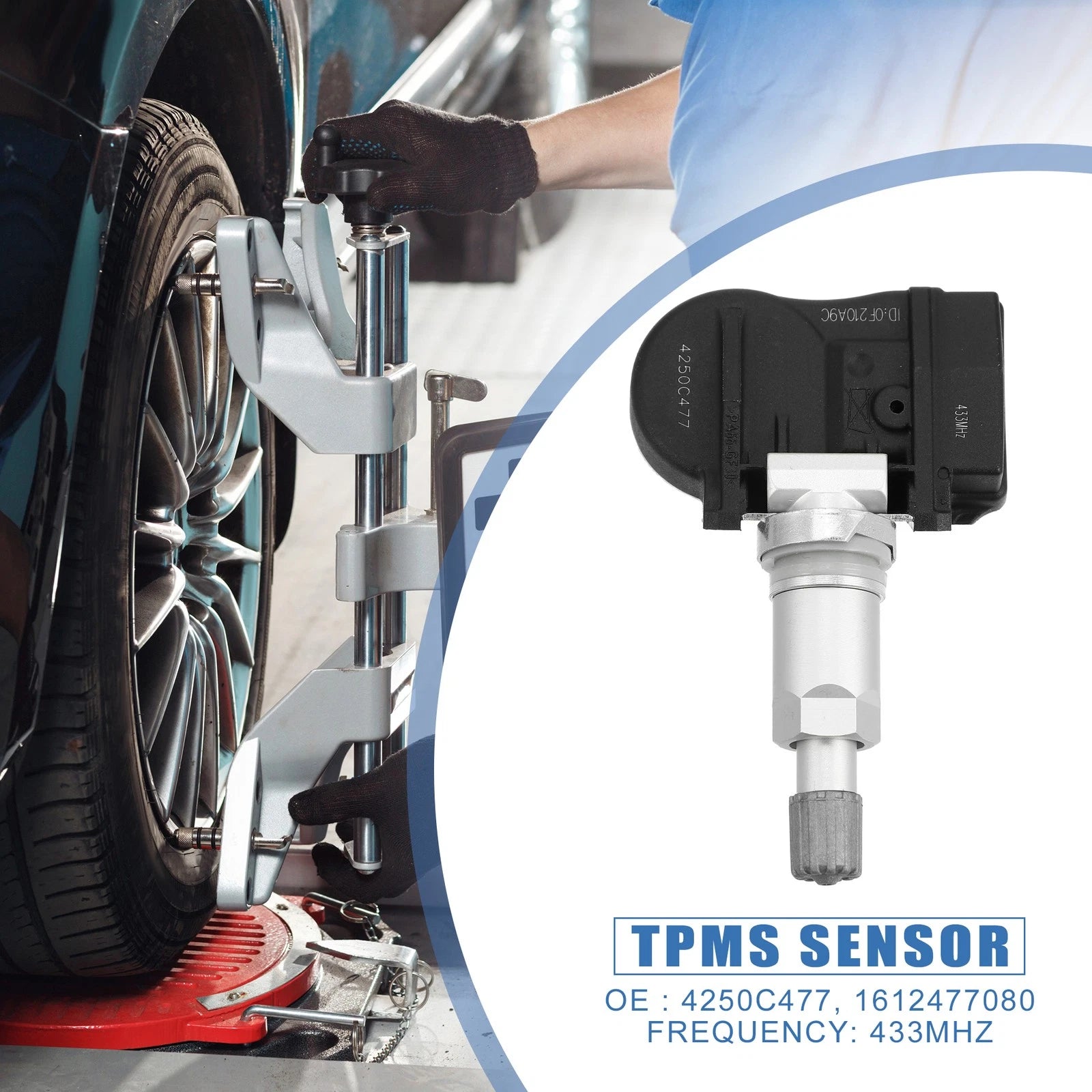 Set of 4 TPMS Sensors 4250C477 433MHz for Mitsubishi 
