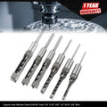 Set of 6 Square Hole Mortise Chisel Drill Bits 6.35mm to 16mm