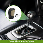 Car Gear Shift Knob Cover for Honda Civic 2022-2024 Black Beige Faux Leather