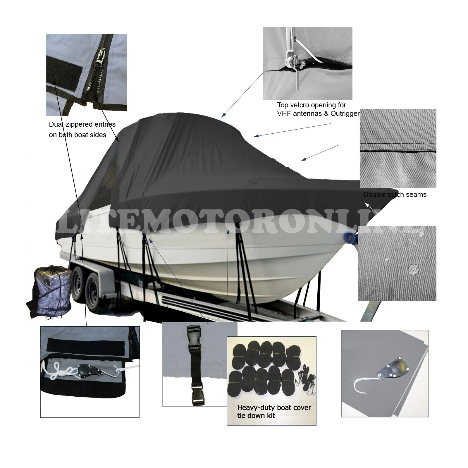 Boat Cover for Renaissance Prowler 246 (Hard-Top)
