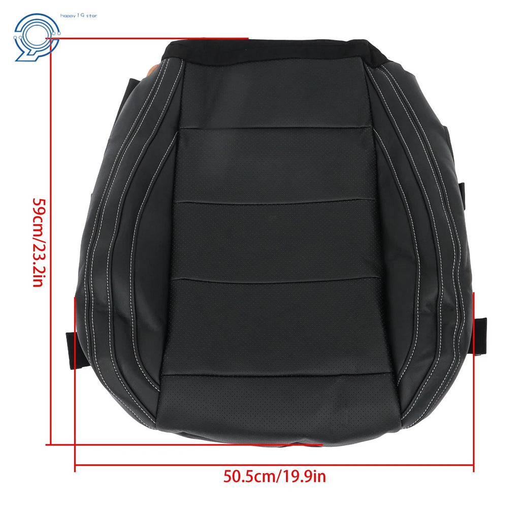 Leather Seat Cover Set for Ford Mustang (2015–2023) Perforated Black