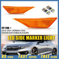 2X LED Side Marker Lights for Honda Civic (2016–2021) - Turn Signal Lamps