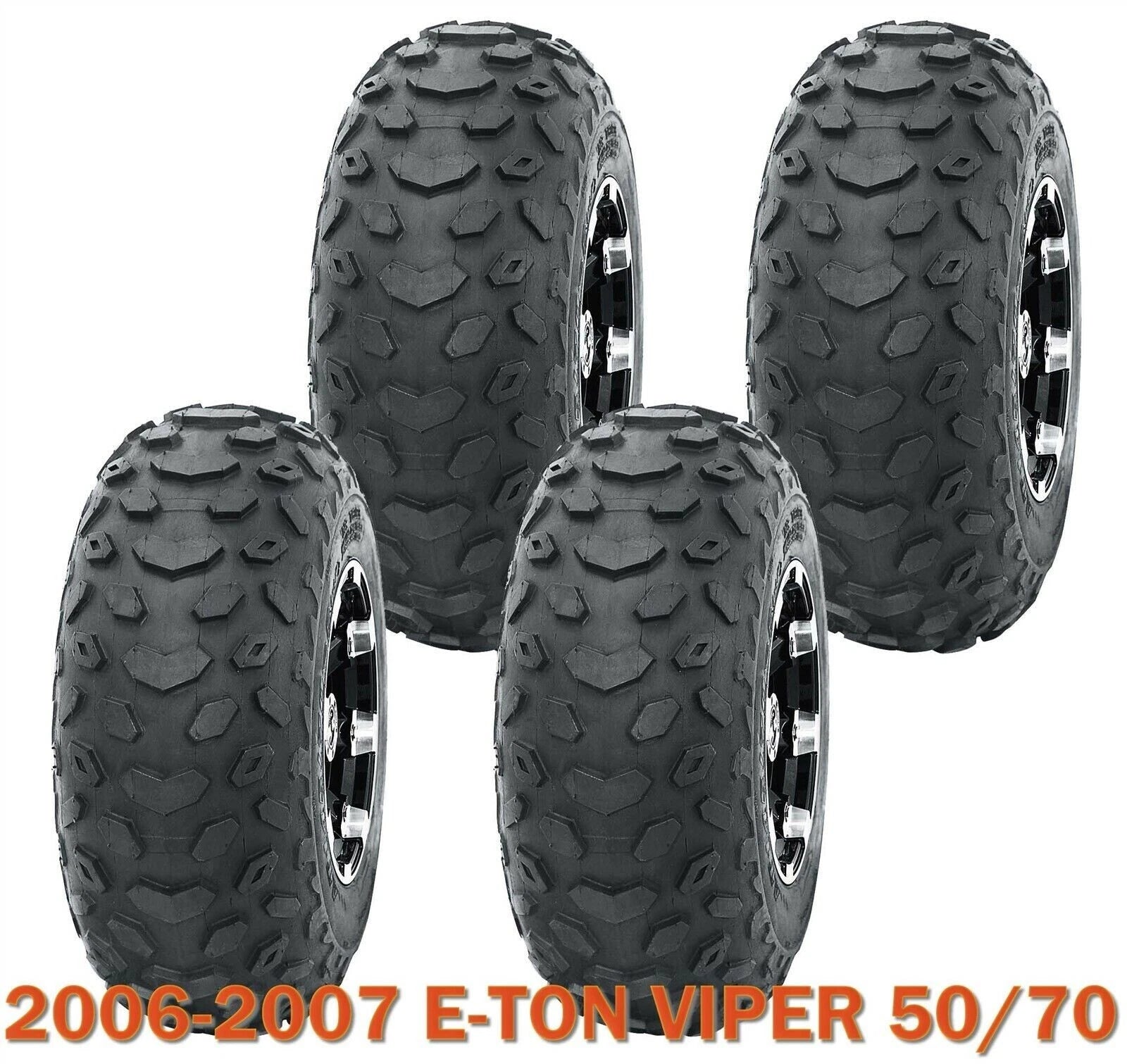 Set of 4 WANDA Go Kart Tires 145/70-6 for E-TON VIPER 50/70 (2006–2007)