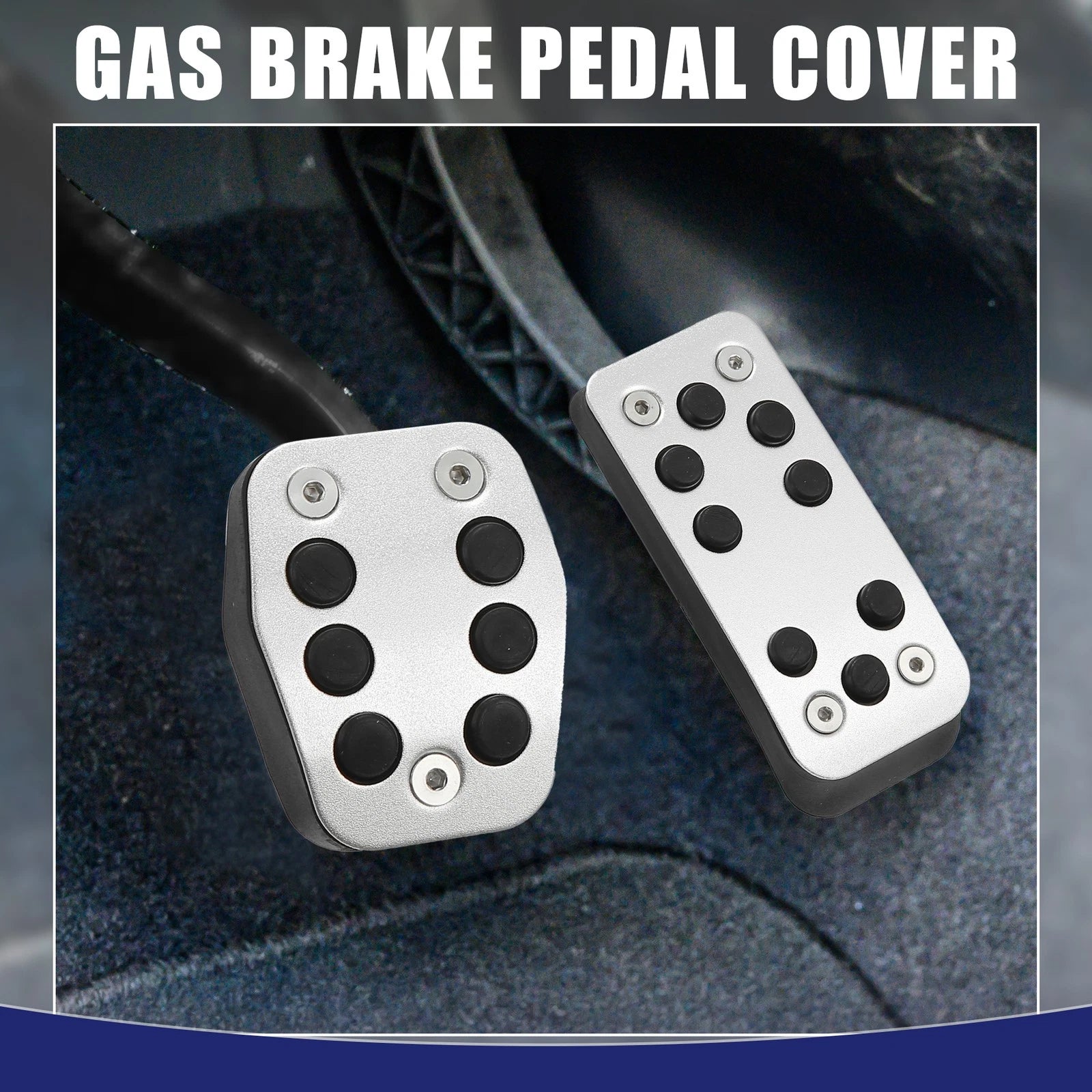 Set of 2 Accelerator Brake Pedal Covers for Ford Focus (2014–2018)
