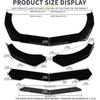 Front Bumper Lip Splitter Spoiler + Strut Rods for Pontiac G8 GT GTO (2008–2009)