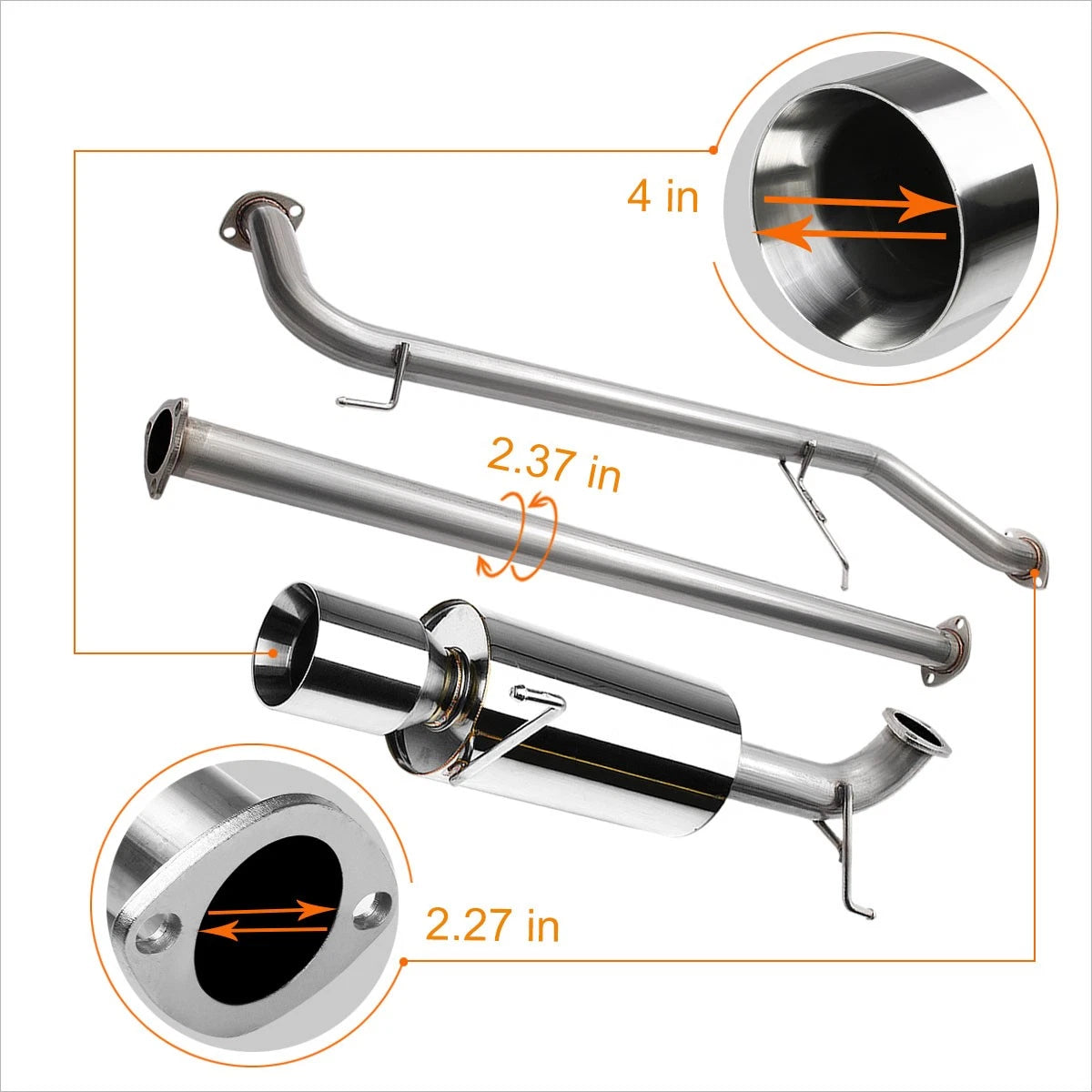 Set of 2 Aluminum 5" Side Step Nerf Bars for Titan Crew (2004–2015)