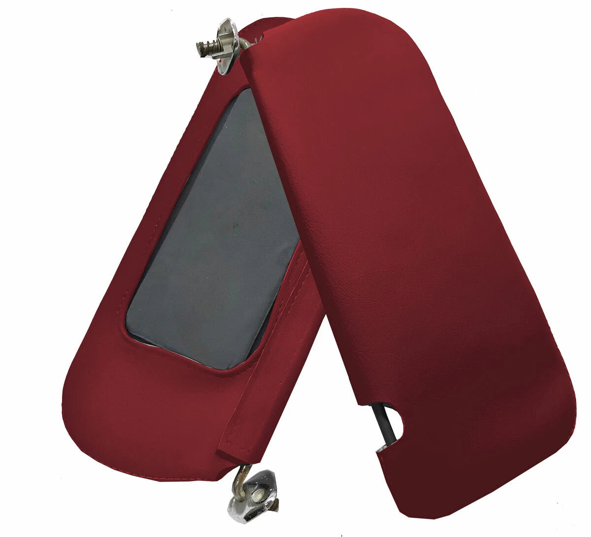 Sun Visor Cover for Ford Mustang (1987–1993) - PVC Synthetic Leather Red