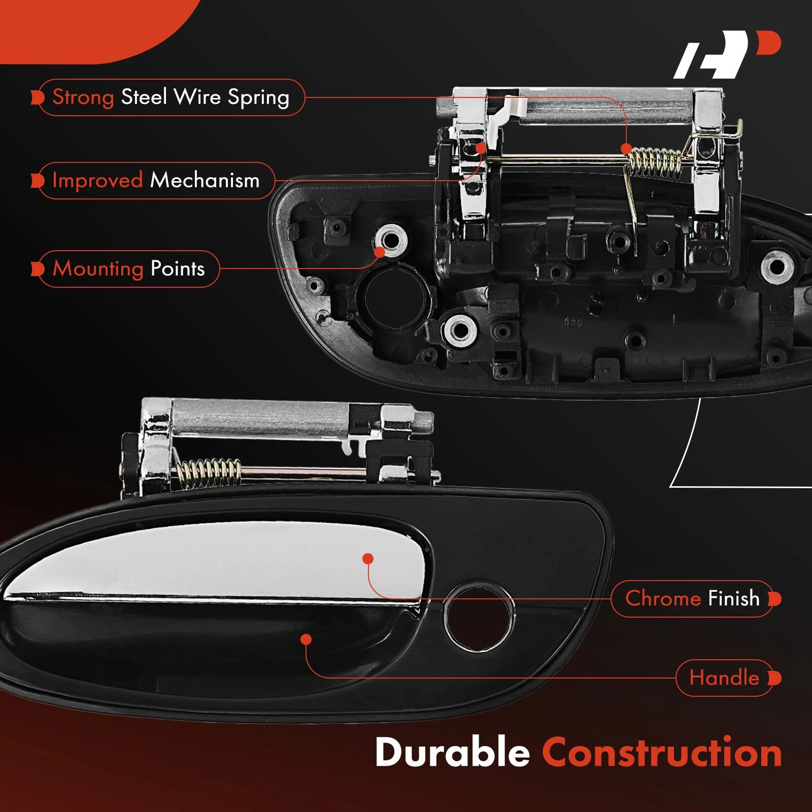Chrome Exterior Door Handle with Keyhole for Nissan Maxima