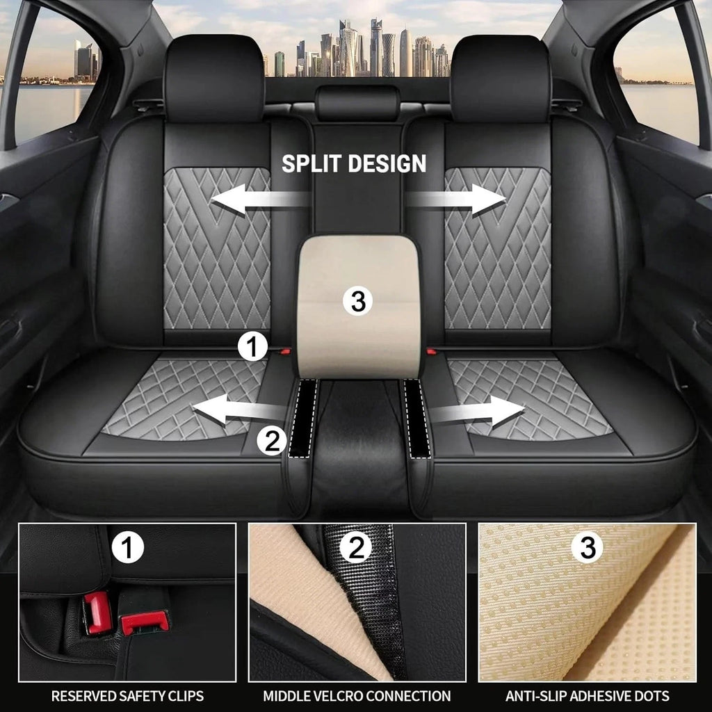 Set of 5 Faux Leather Waterproof Seat Covers for Toyota RAV4 (2013–2026)