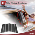 10Pcs Door Pillar Window Trim for Mercedes-Benz GL-Class (2013–2019) Black Carbon Fiber