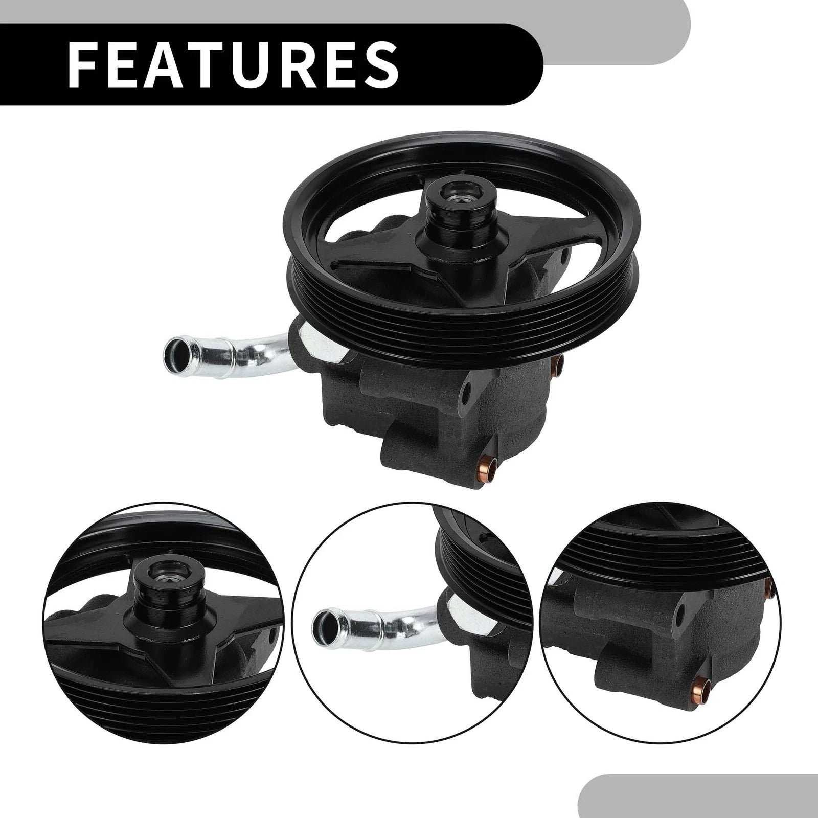 Power Steering Pump with Pulley for Ford Expedition (2001–2002) DAY20282