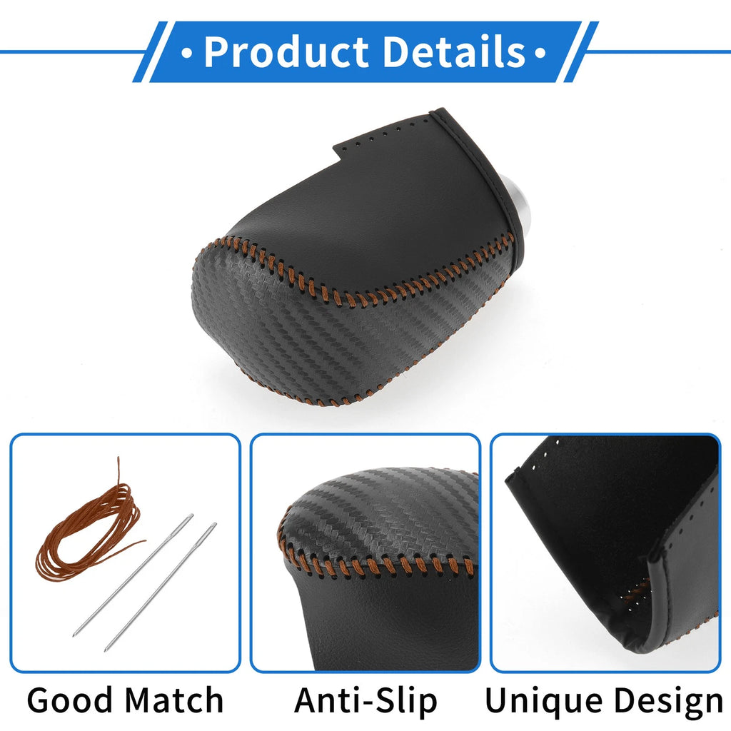 1 Pc Gear Shift Knob Cover for Nissan Altima (2019–2024) Black Carbon Fiber