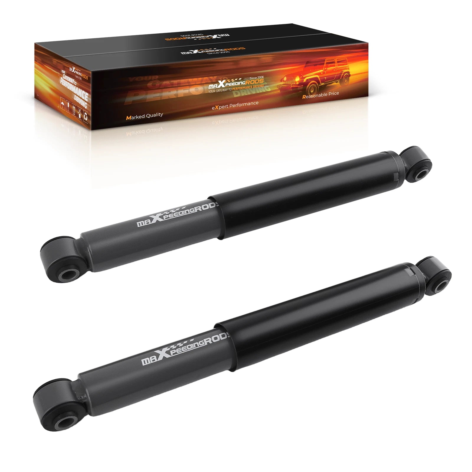 Pair Rear Lowering Shocks for Chevy Silverado/GMC Sierra (1999–2006)