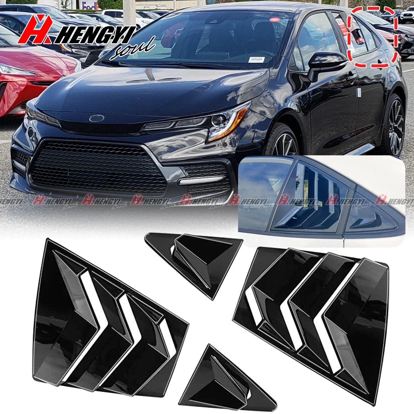 Side Window Louver Shutter Cover Trim for Toyota Corolla (2020–2023)