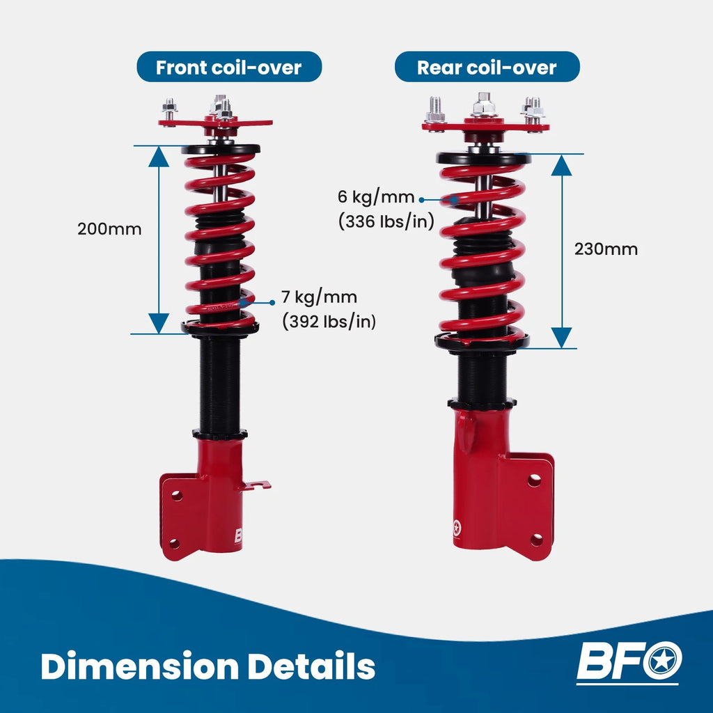 BFO Street Coilovers Suspension Lowering Kit for Mazda Protege 323 (1999–2003)