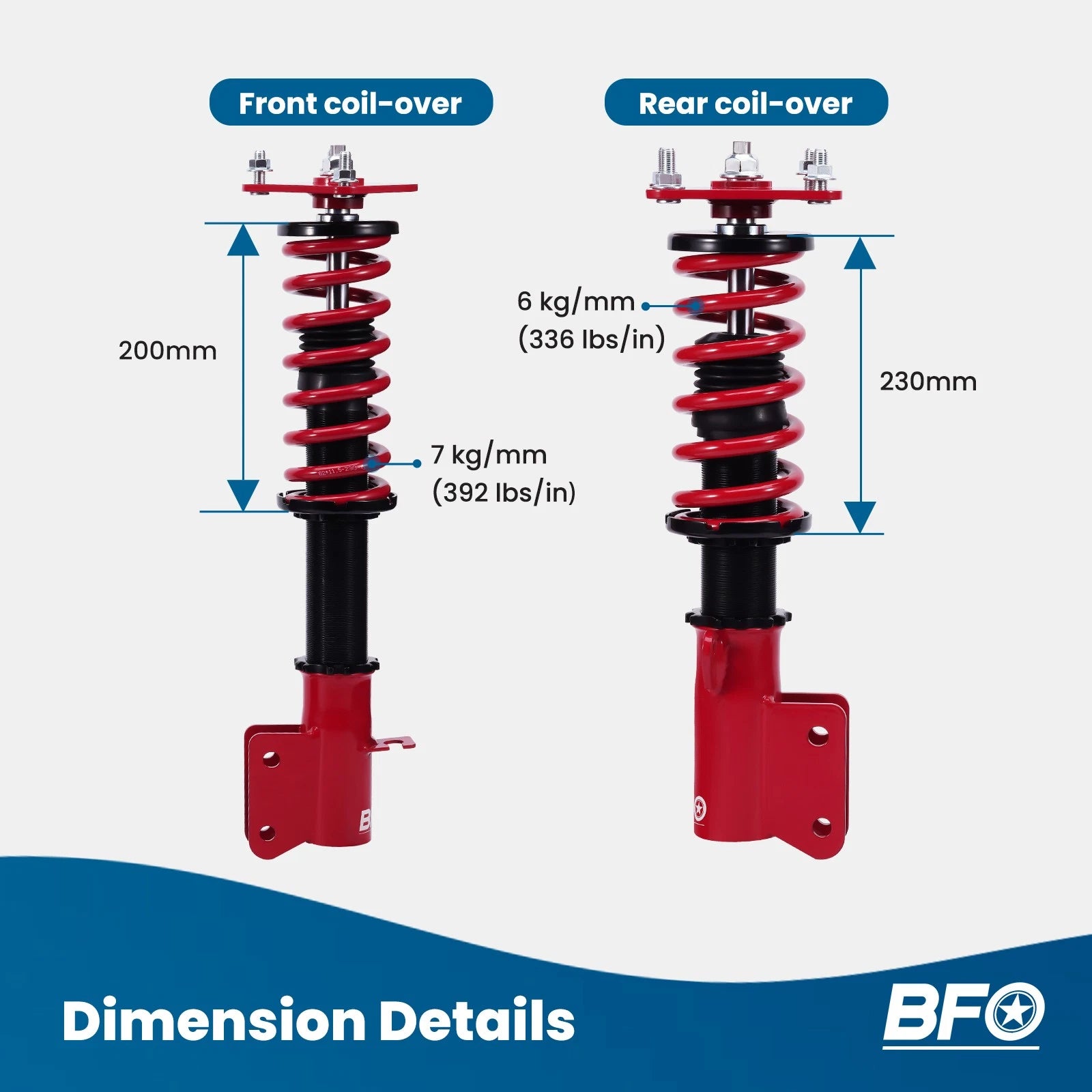 BFO Street Coilovers Suspension Lowering Kit for Mazda Protege 323 (1999–2003)