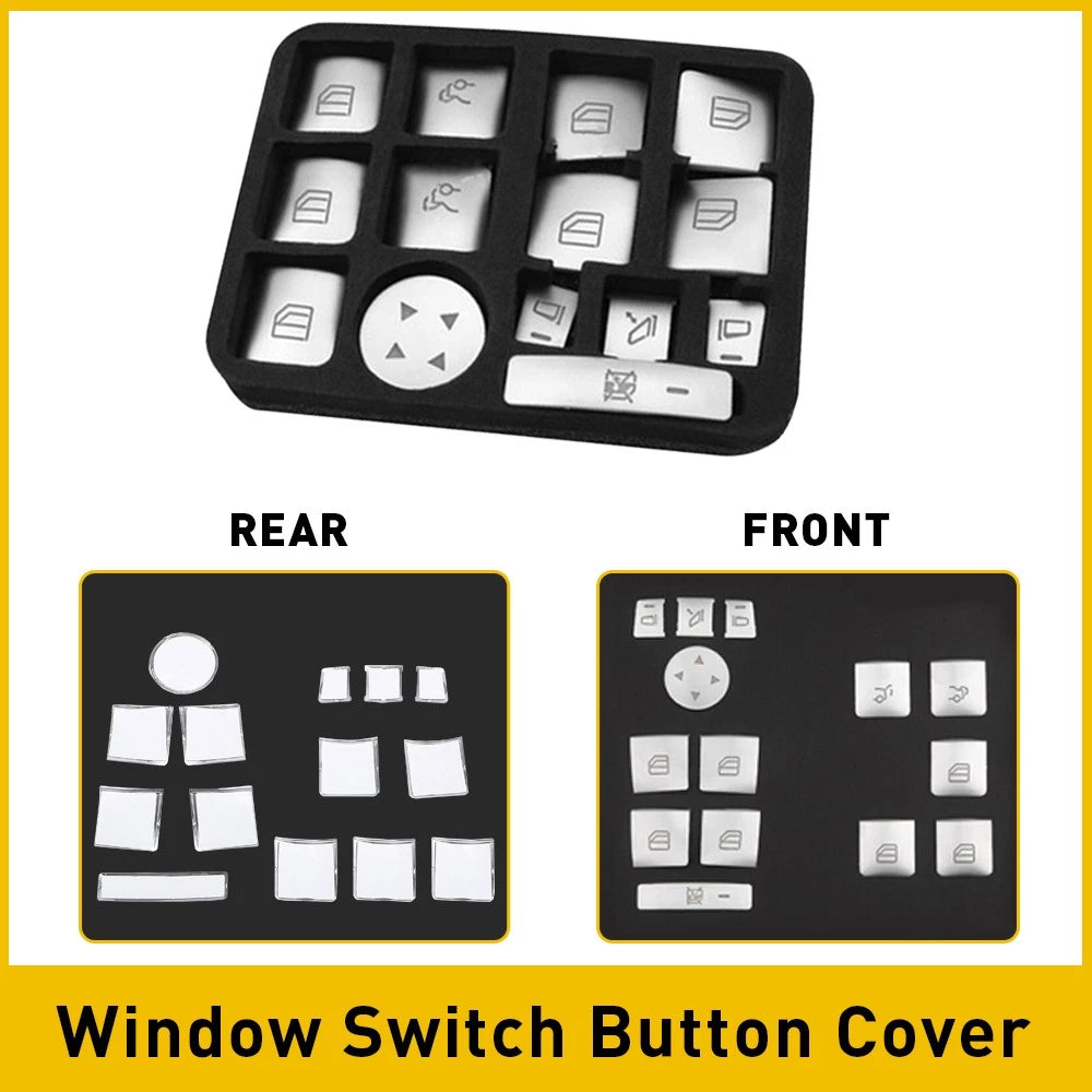 Master Window Switch Button Cover Cap for Benz C-Class (C200, C250, C350, CLA180, CLA200, GLA)