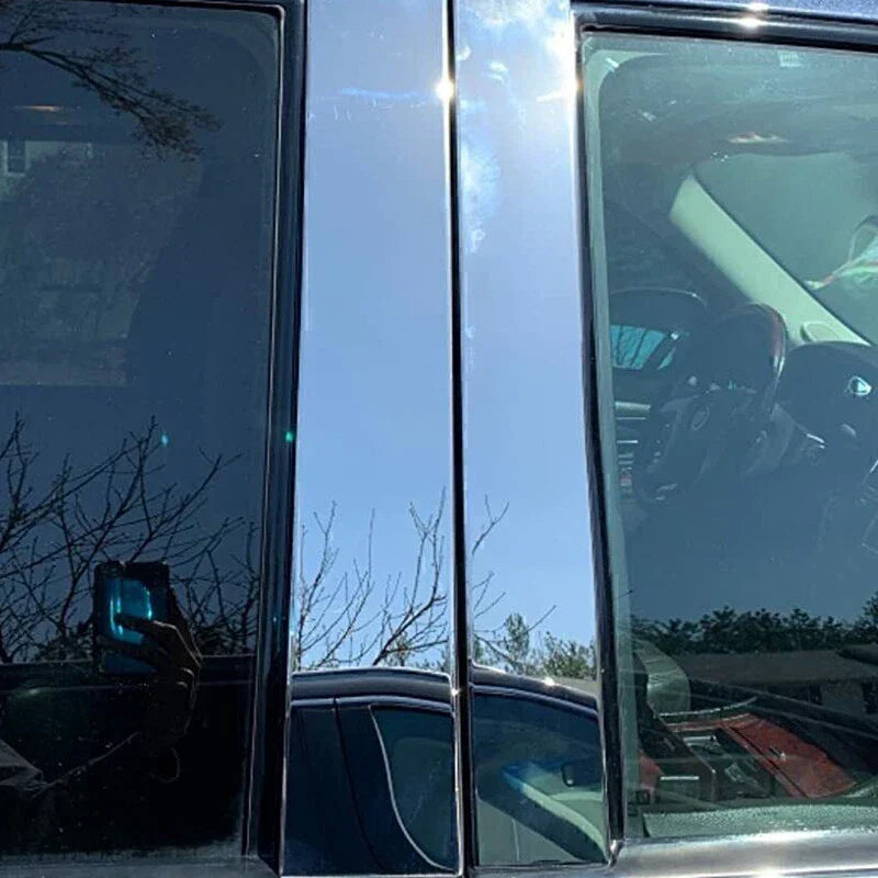 8PCS Chrome Pillar Trim Door Cover Mirrored Post for TOYOTA RAV4 (2013–2018)