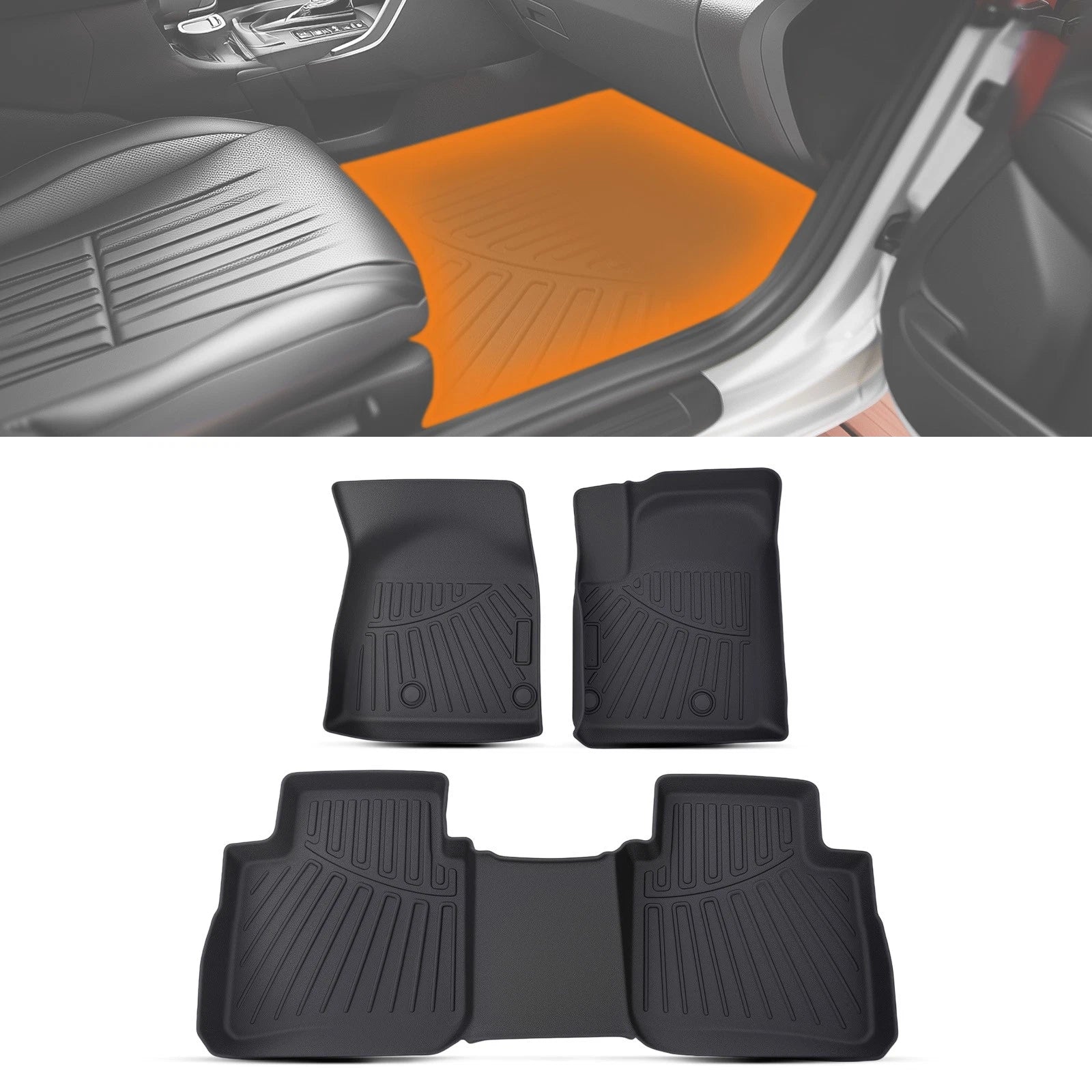 Set of 4 All Weather TPE Floor Mats for Nissan Rogue (2021–2025)