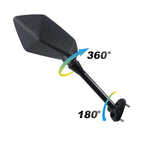 Side Rear View Mirrors for Kawasaki Ninja 650R (2009–2016) Black