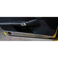 Laser Cut Door Guards w/Black Solid Vinyl "Corvette" Inlay for 2005-13 Corvette