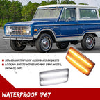 Smoked Lens Switchback LED Turn Signal Lights for Ford Bronco (1969–1977)