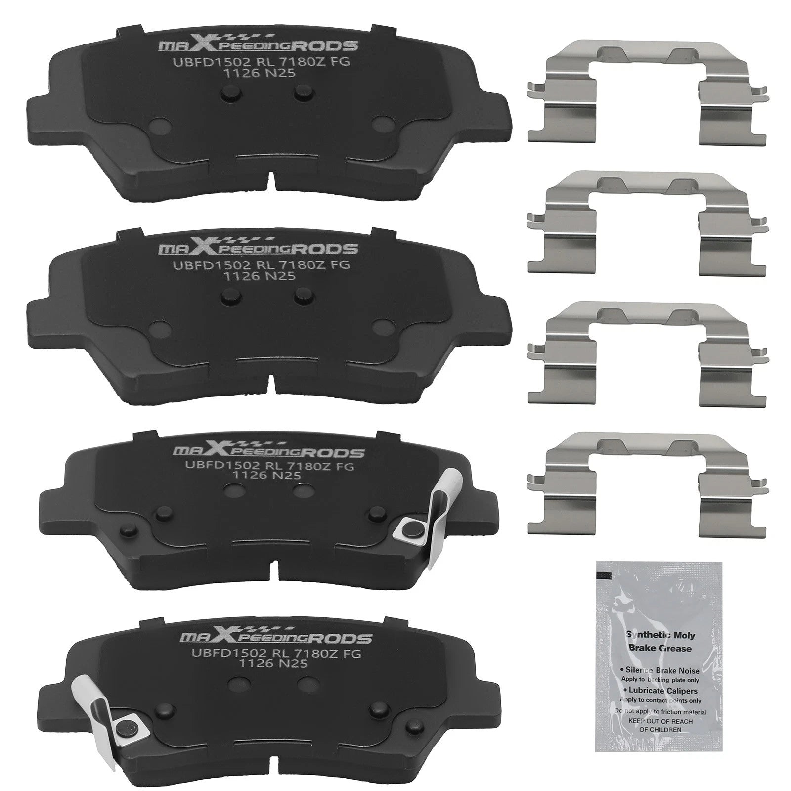 Front Ceramic Brake Pads Set of 4 for Hyundai Elantra Coupe (2013–2014) / Veloster (2012–2016)