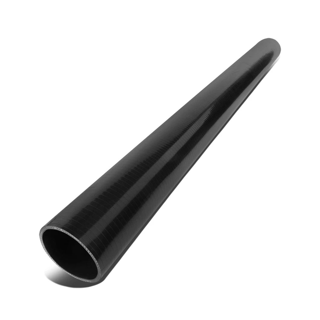 3" ID 1-Meter Straight Transition 4-Ply Black Silicone Intercooler Pipe Hose