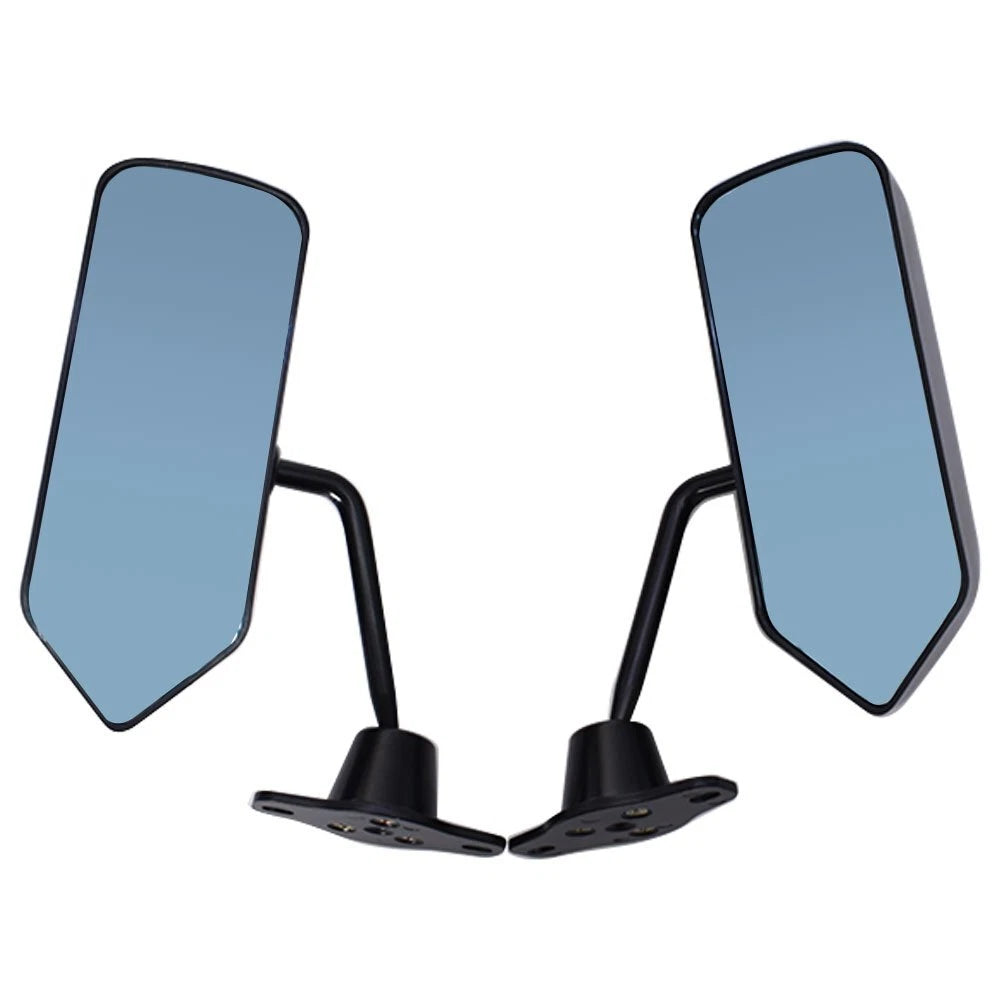 Set of 2 Side Mirrors for Universal F1 Style Glossy Black (RH/LH)
