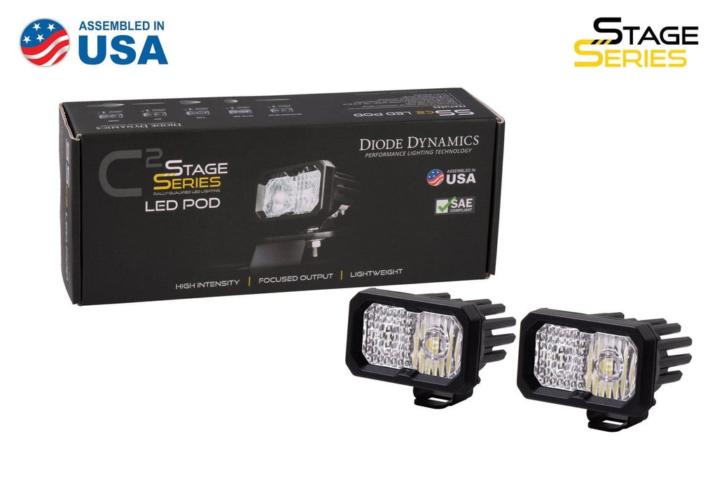LED Fog Light Pods SAE DOT 2 Inch Replacement for Diode Dynamics ABL (2009–2018)