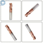 5Pcs 1/2" 3 Flute Carbide End Mill for Aluminum (ZRN Coated)
