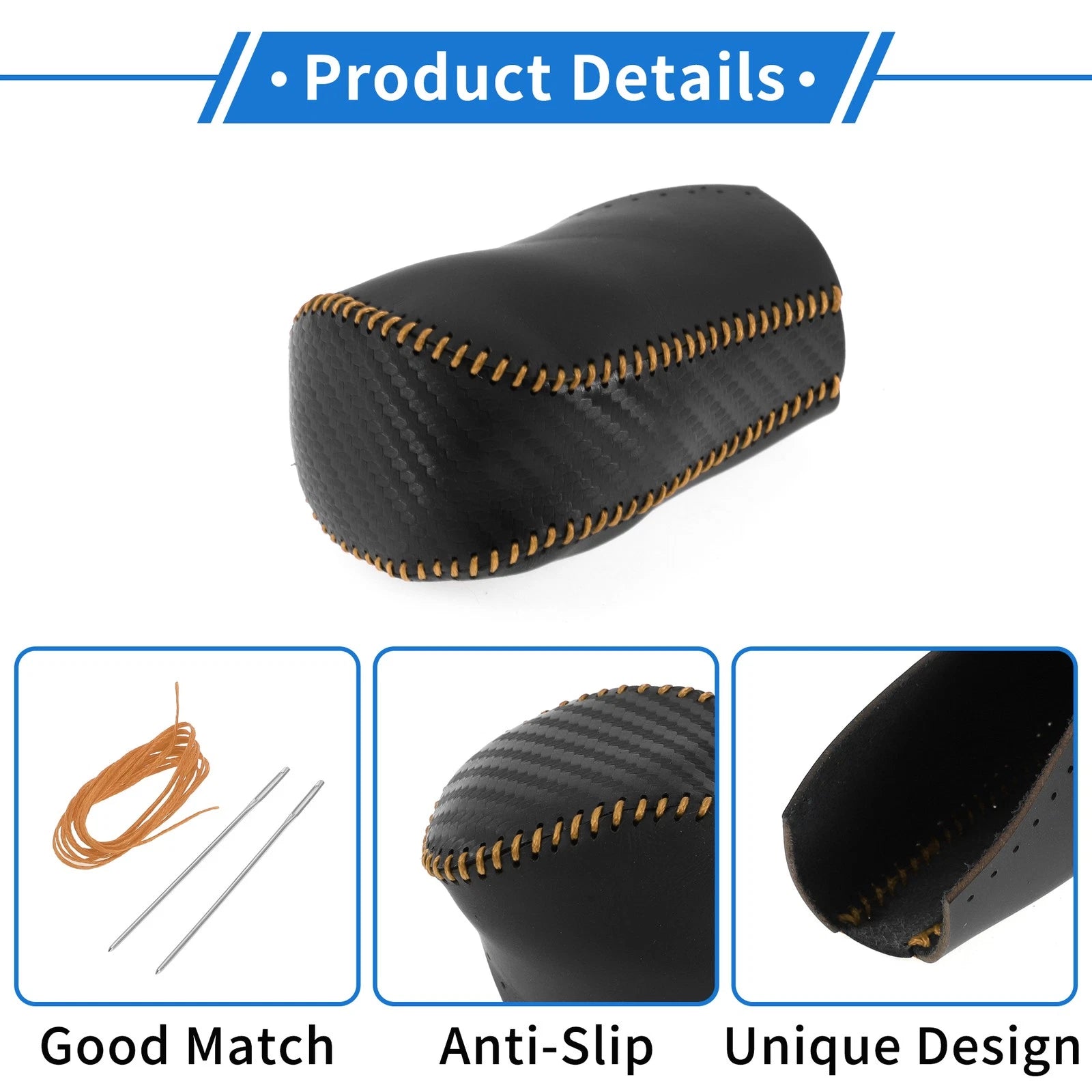 Gear Shift Knob Cover for Toyota RAV4 (2013–2016) Carbon Fiber Pattern
