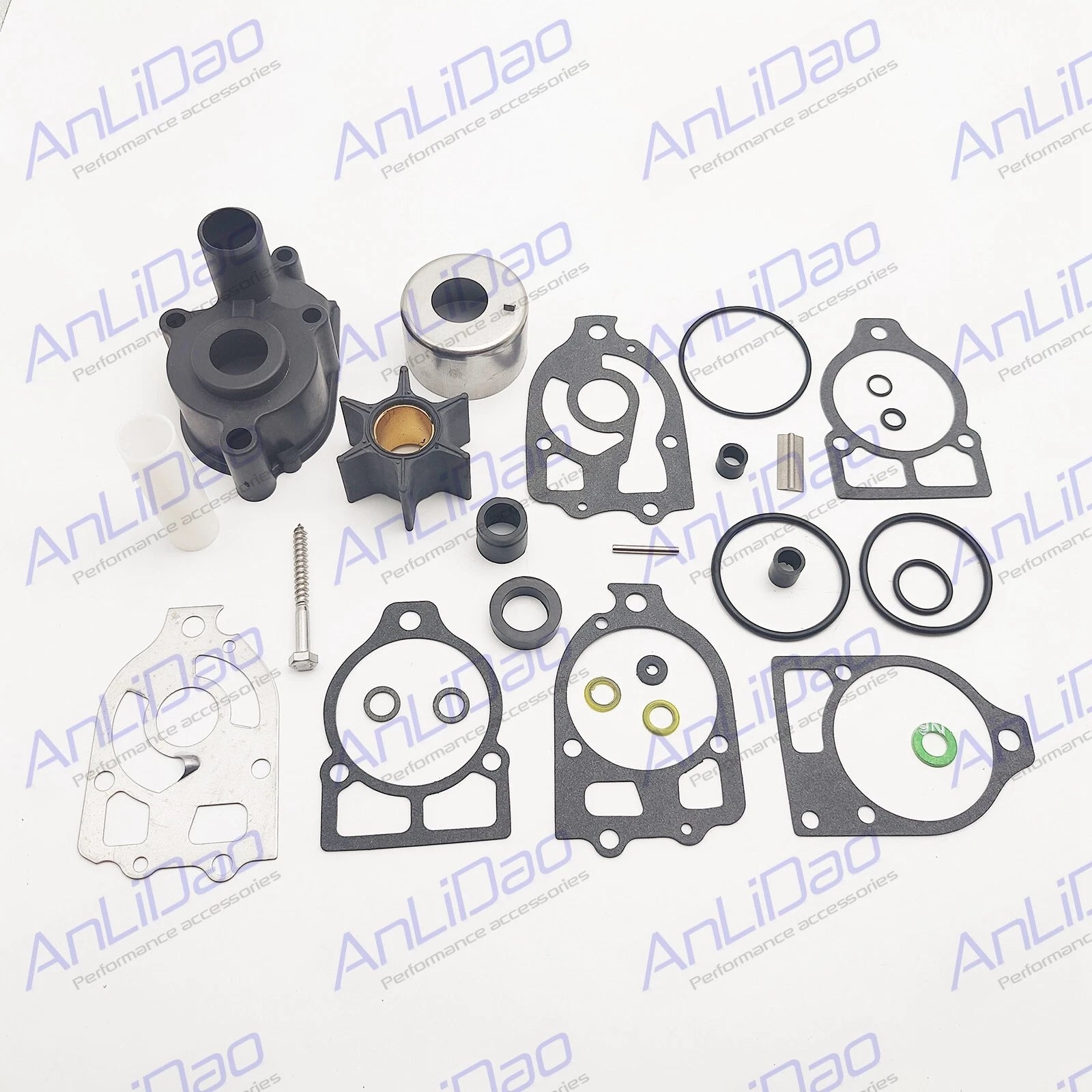 Water Pump Impeller Repair Kit for Mercruiser Mercury 150 175 200HP (46-96148Q8)