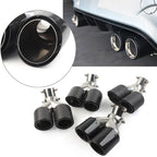 89mm Y Shape Double Exit Exhaust Muffler Tip for Universal Car
