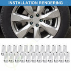 Set of 24 Chrome 1.9'' Tall Lug Nuts M14x1.5 for Chevrolet Silverado 1500 GMC Sierra (2000–2023)