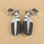 Chrome Highway Bar Footpegs Clamps for Harley Touring (Fits 22mm, 25mm, 32mm, 35mm)