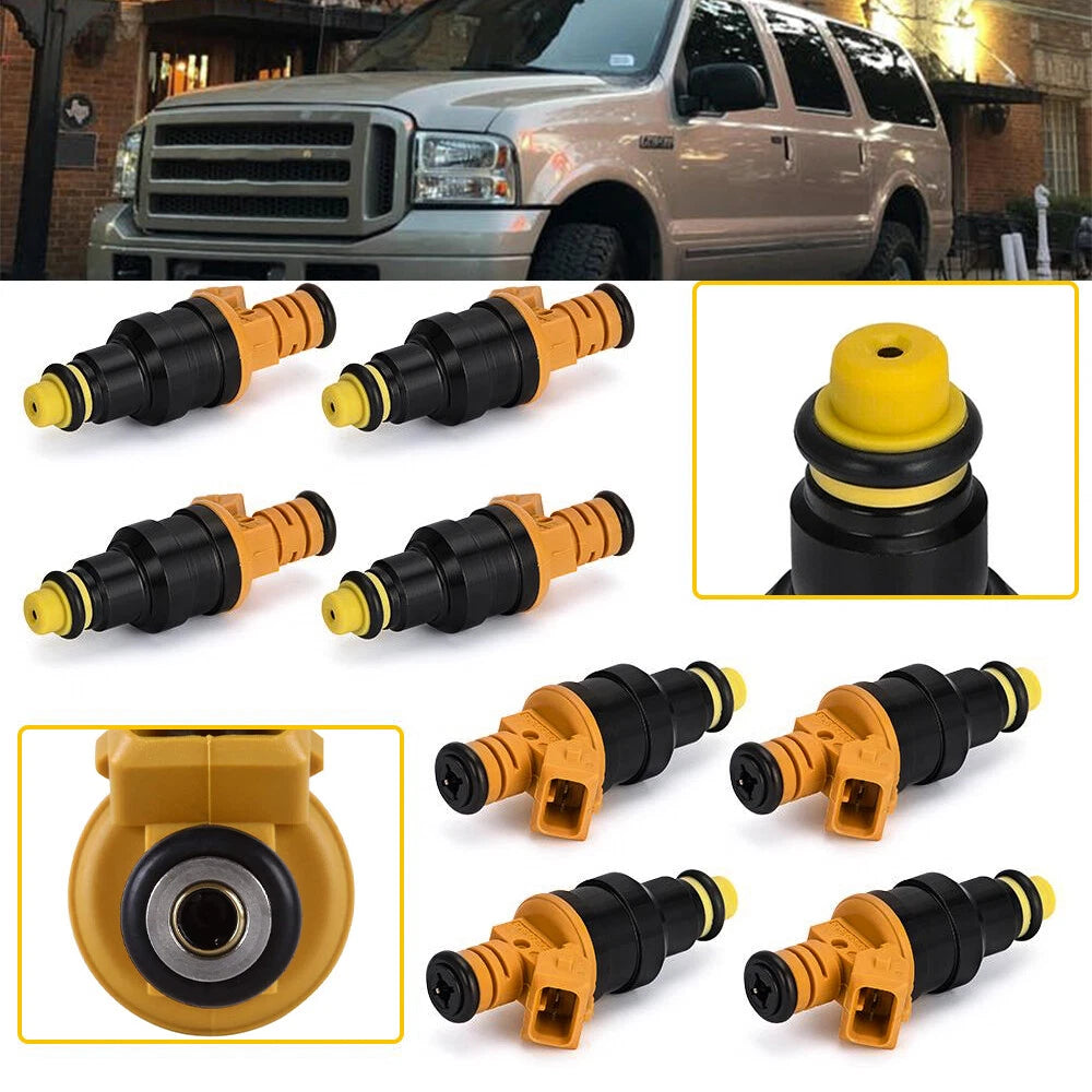 Set of 8 Flow Matched Fuel Injectors for Ford F250 F350 E250 (1992–1997)