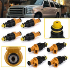 Set of 8 Flow Matched Fuel Injectors for Ford F250 F350 E250 (1992–1997)