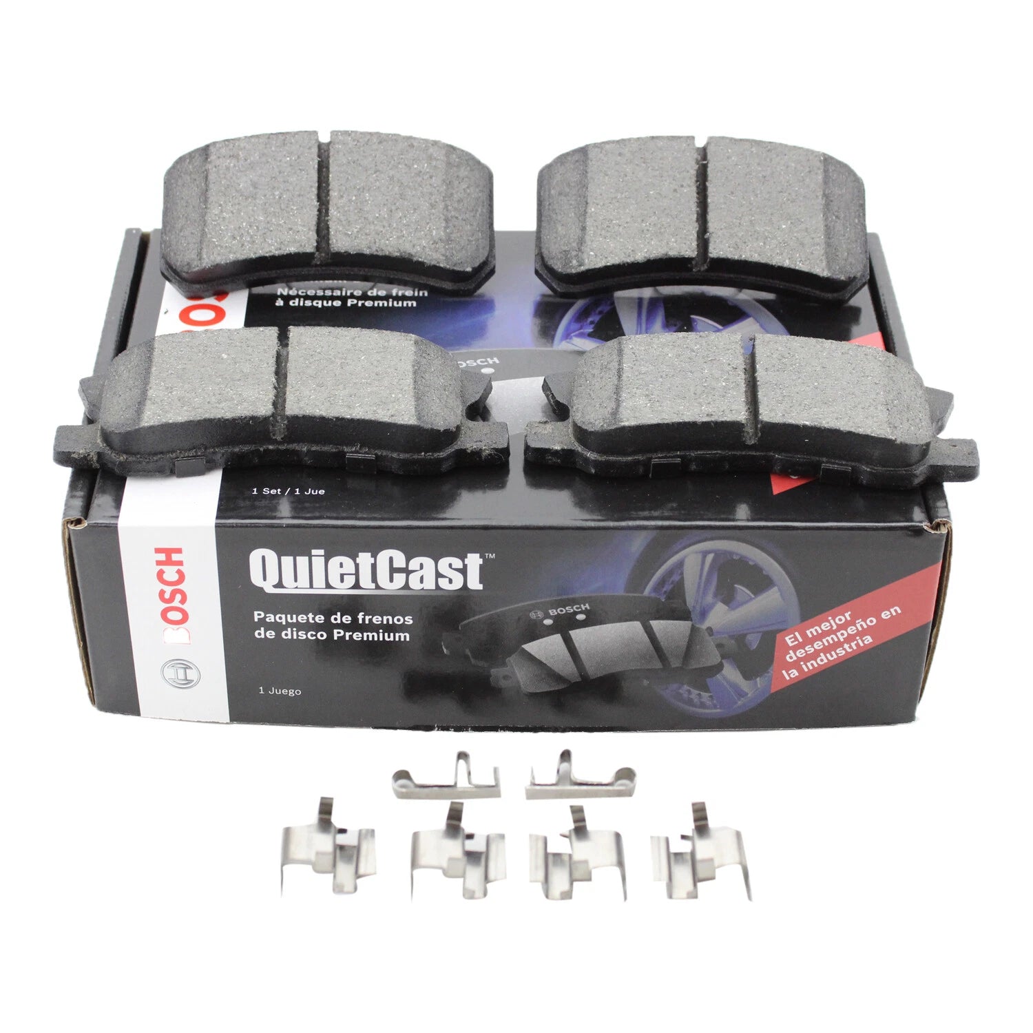 Set of 4 Bosch QuietCast Rear Ceramic Brake Pads for Chrysler Dodge Jeep Mitsubishi