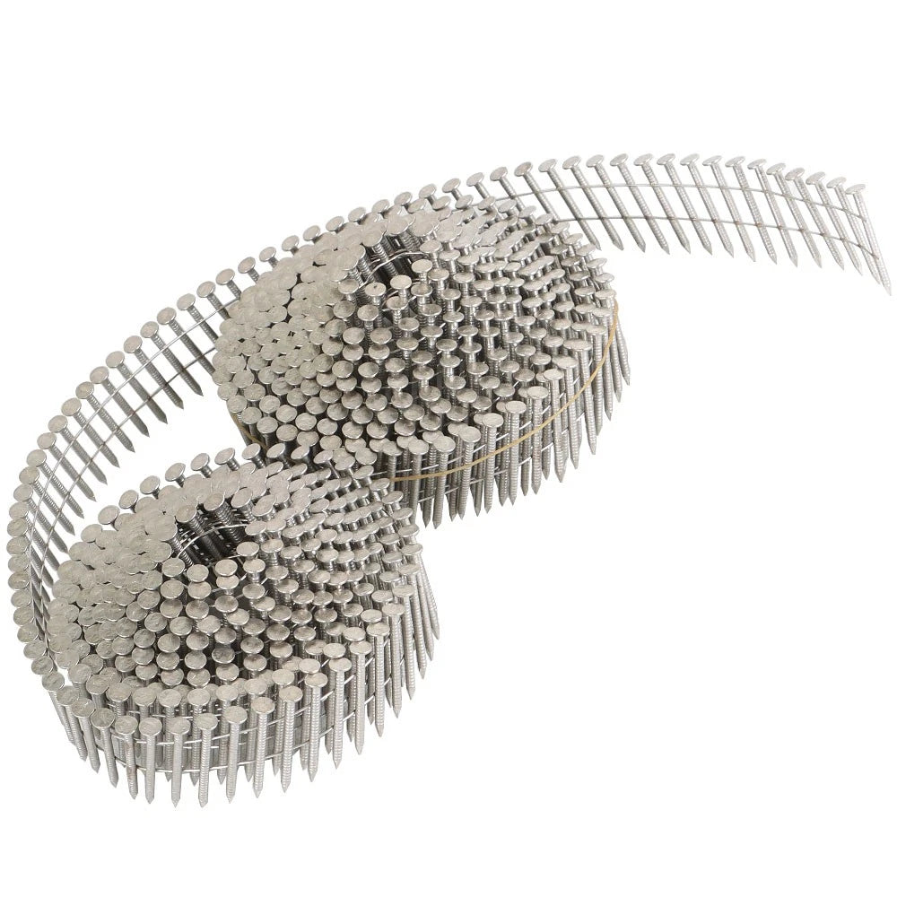 1200Pcs 1-1/4” Ring Shank Stainless Steel Siding Nails 15 Degree