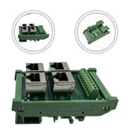 4-Port RJ45 Terminal Block Parallel Network Connector for Ethernet