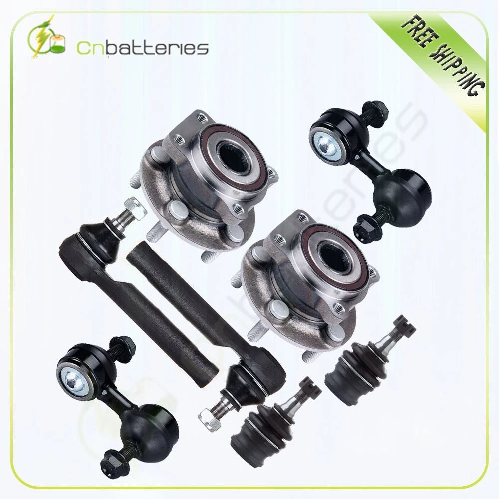 8Pcs Front Sway Bar Tie Rod Wheel Bearing Kit for Subaru Legacy Outback