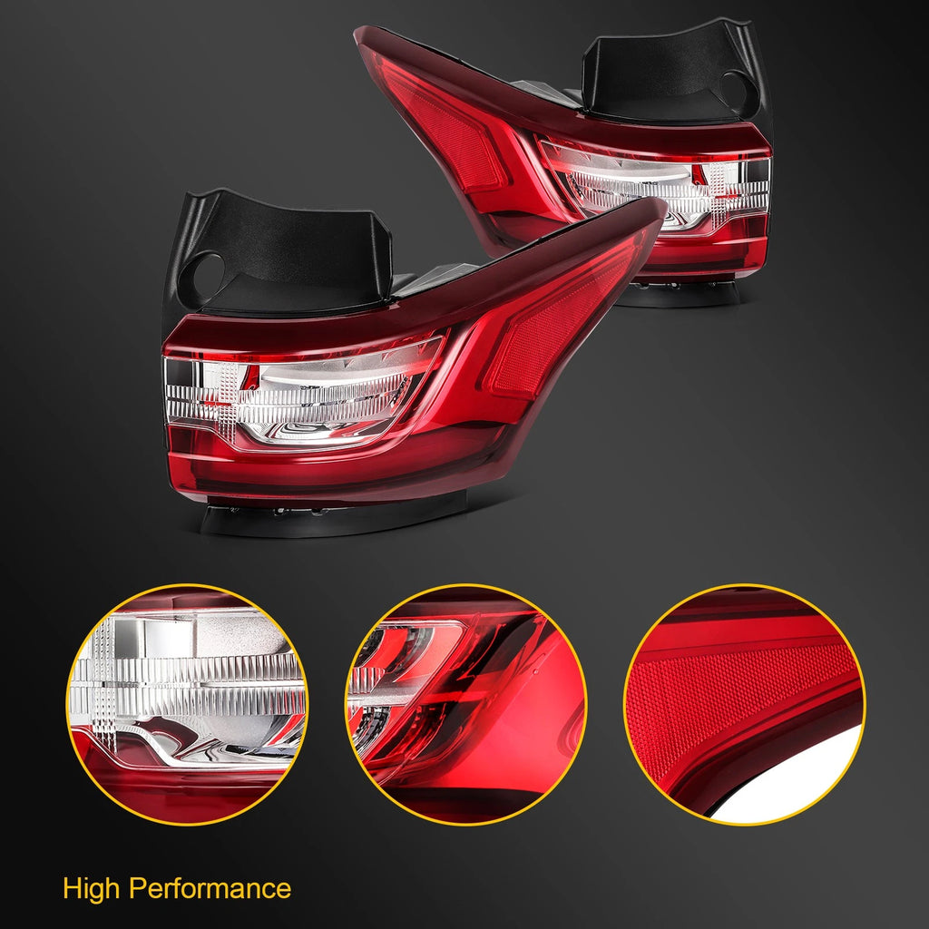 2X Rear Outer Tail Lights Assembly for Chevy Traverse (2018–2021)