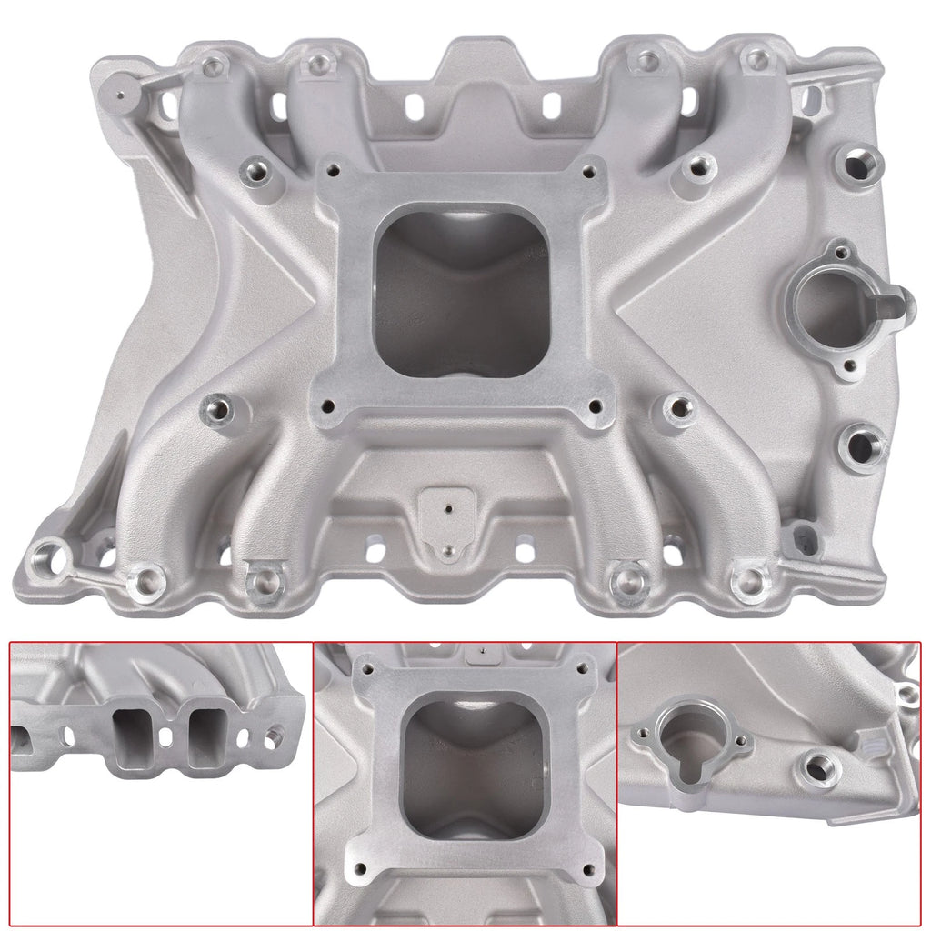Satin LowRise Intake Manifold for Oldsmobile 400 425 (1964–1976)