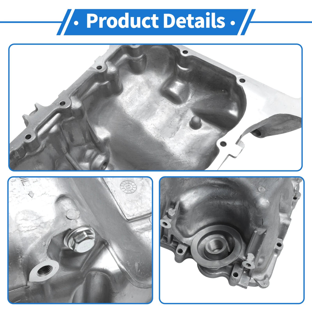 1 Pc Engine Oil Pan No.264382 for Honda Civic (2006–2011) Steel Silver Tone